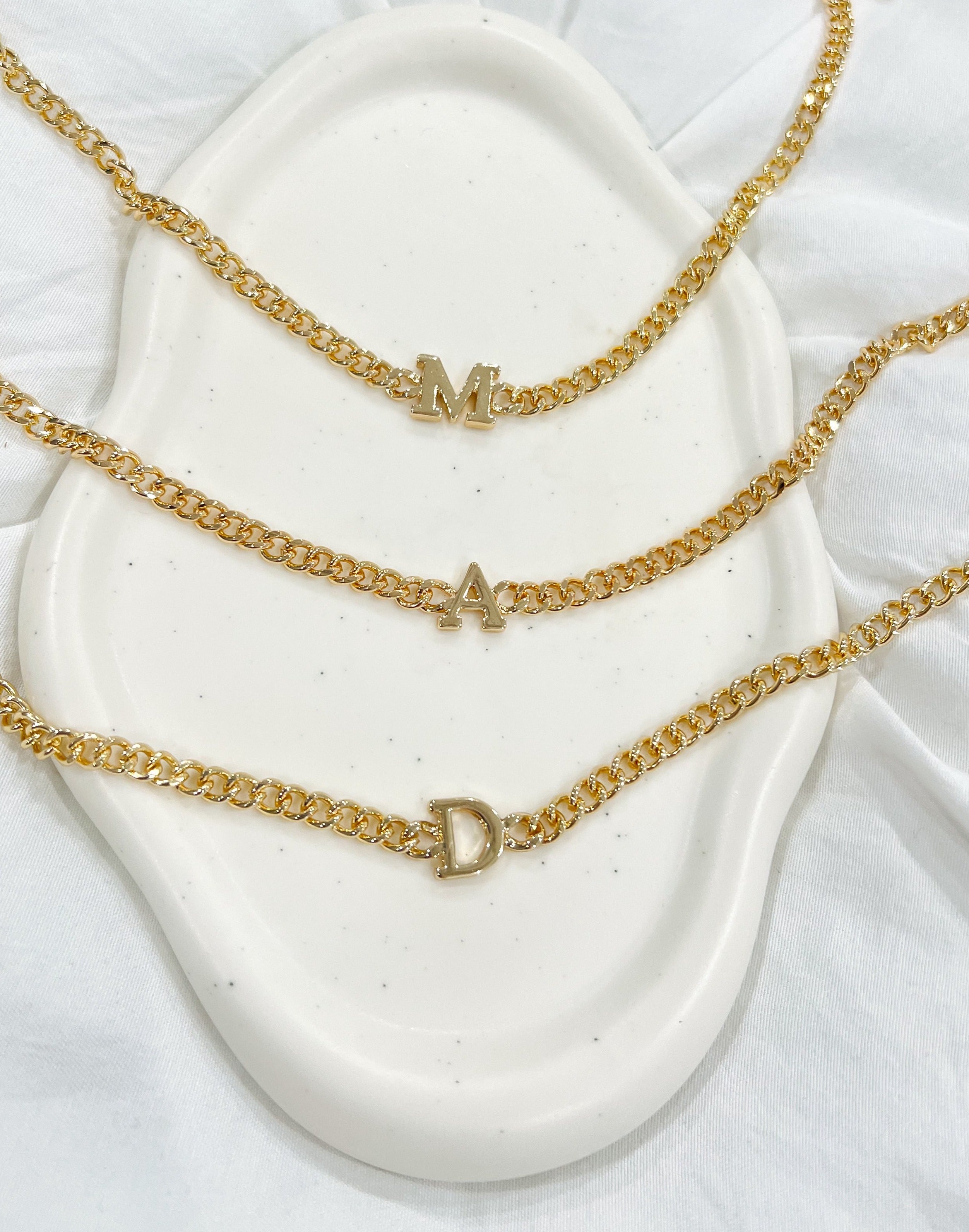 Cuban Link Initial Necklace