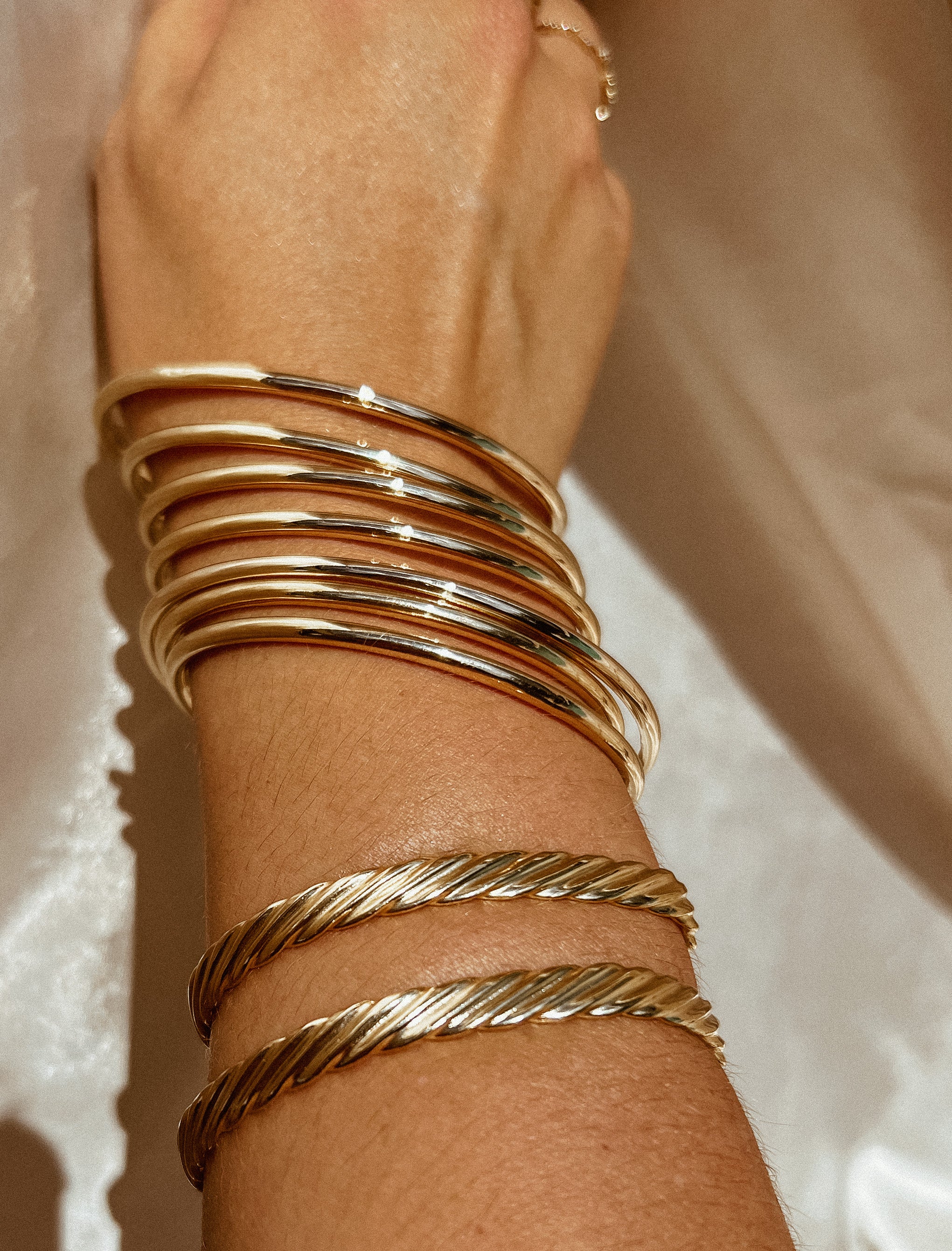 Simple Gold Bangles