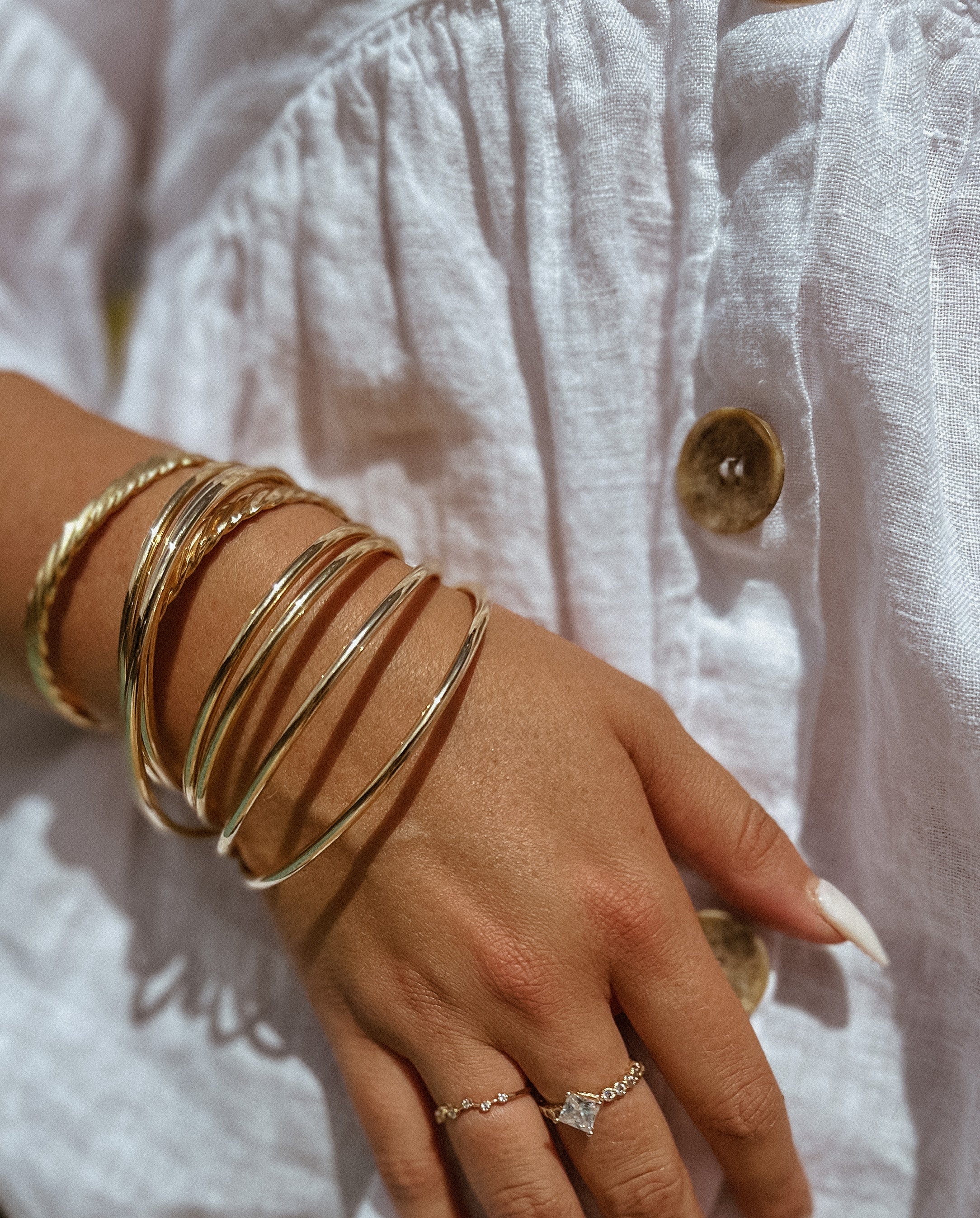 Simple Gold Bangles