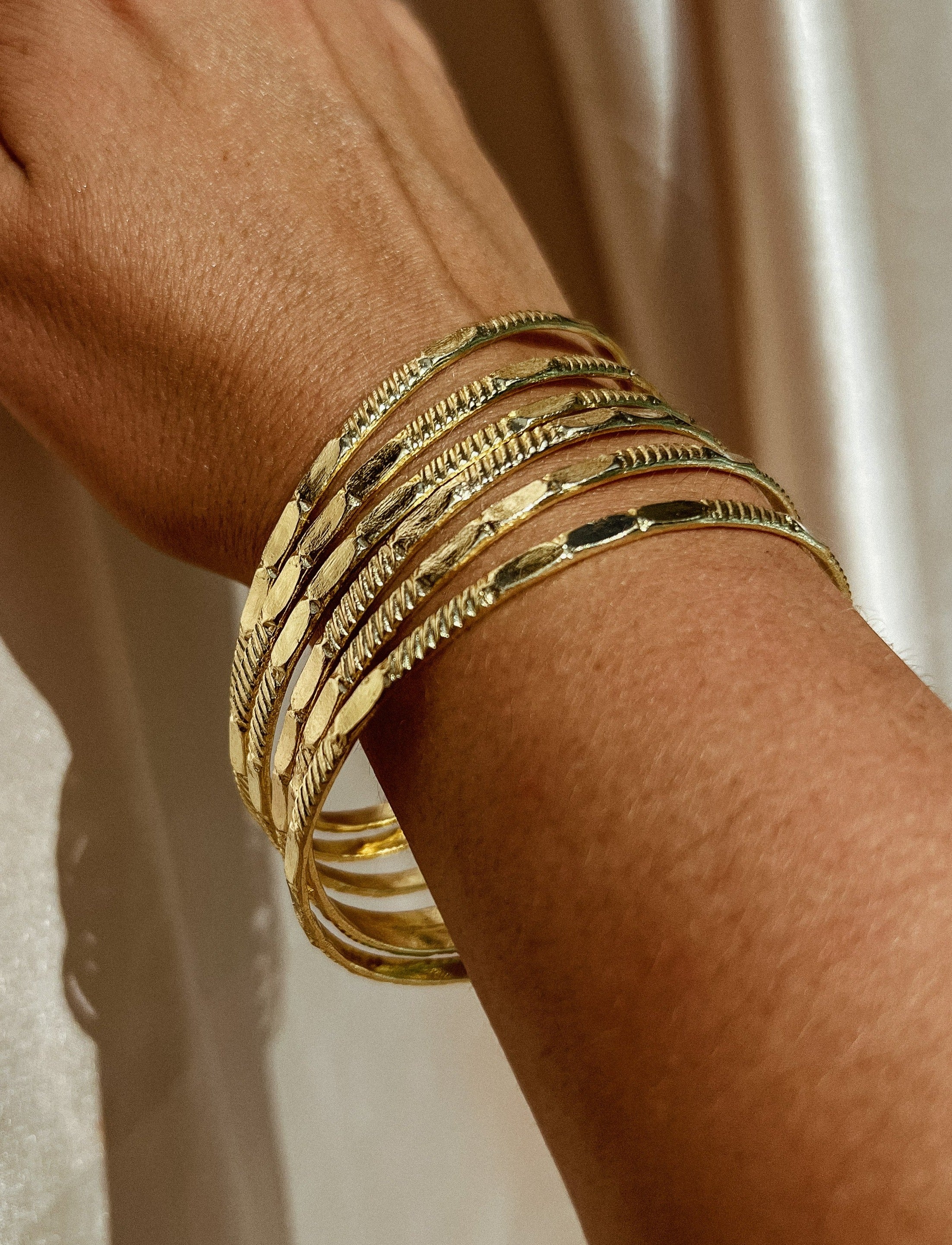 Hammered Goddess Bangles