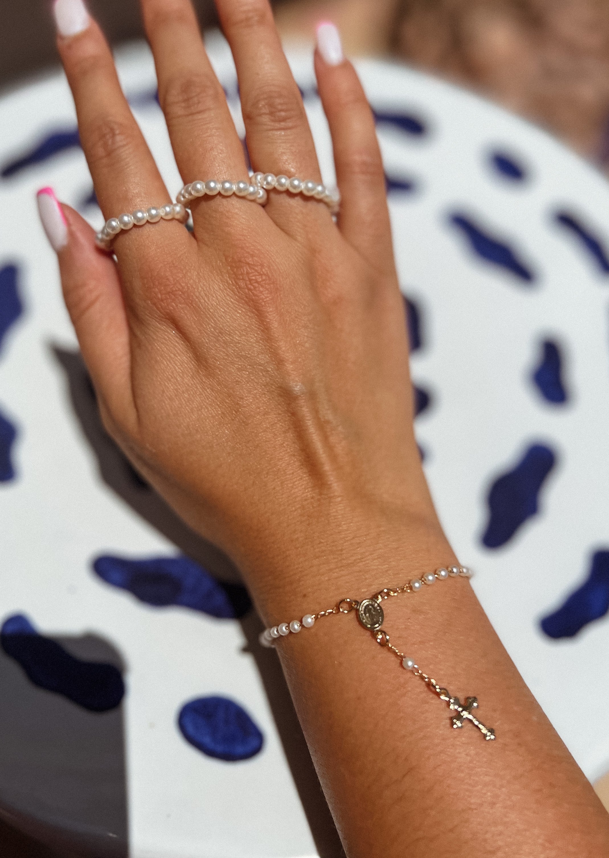 Pearl Rosary Bracelet