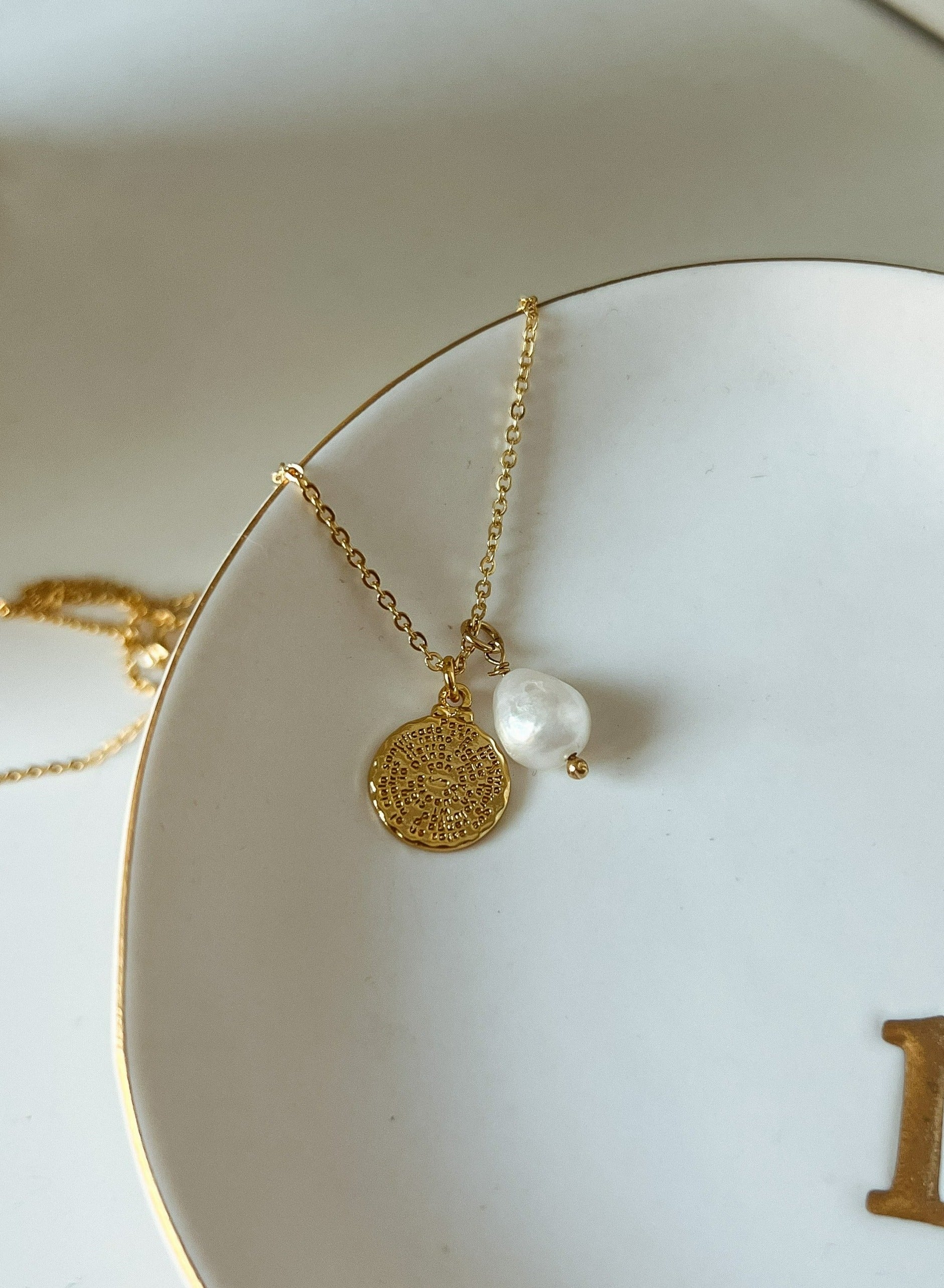 Lords prayer necklace engraved