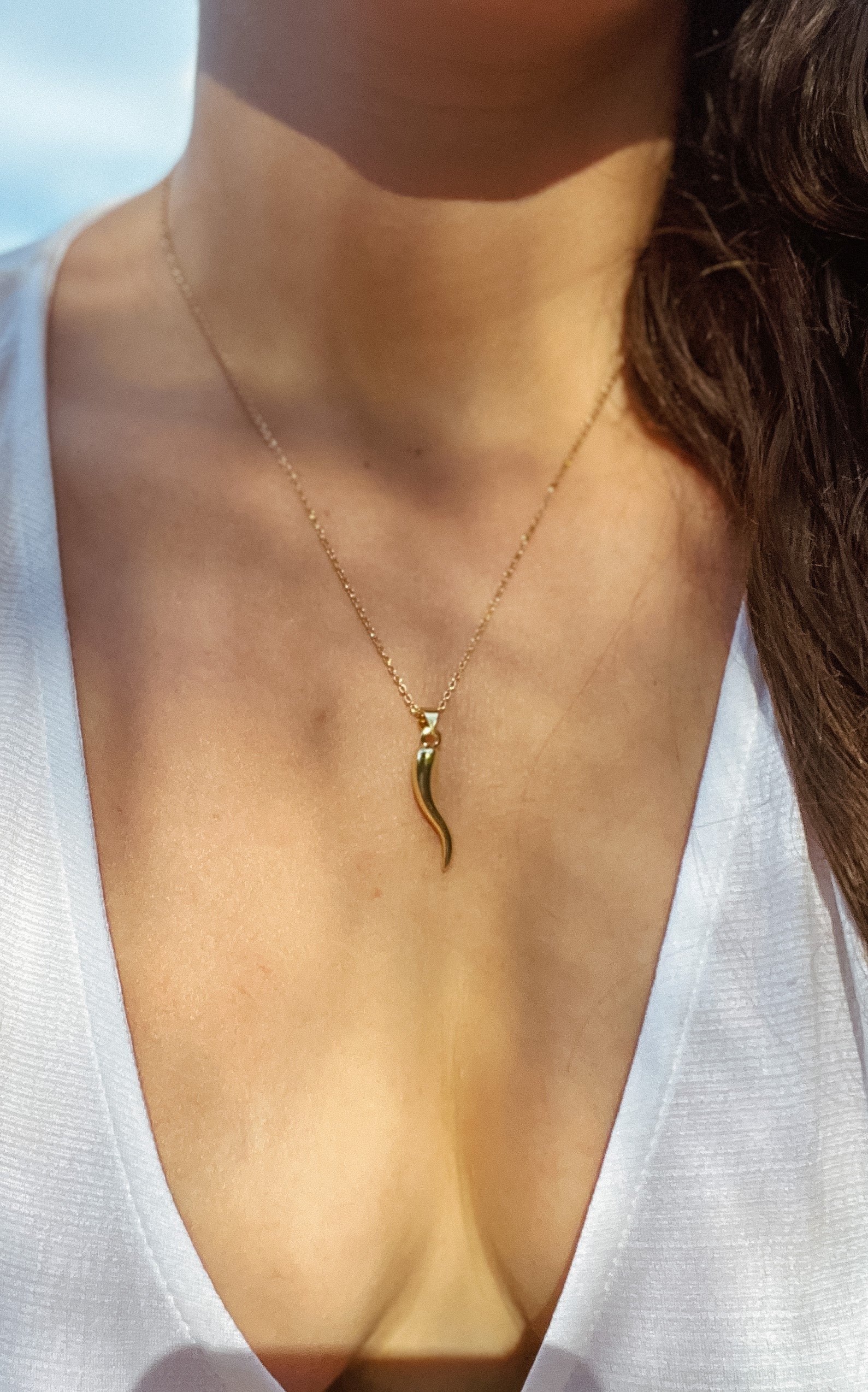Women's Italian Horn necklace