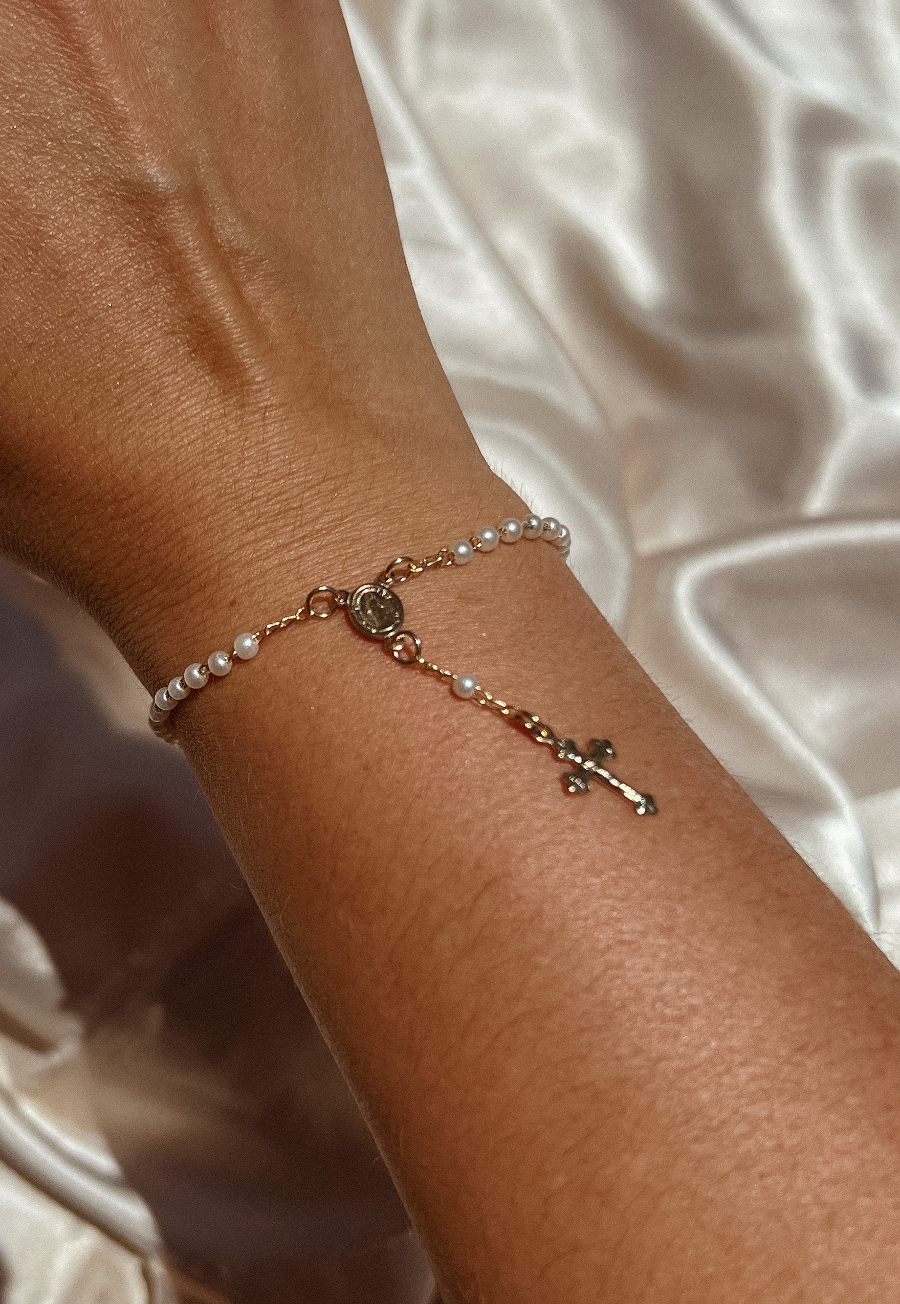Pearl Rosary Bracelet